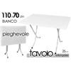 TAVOLO PIEGHEVOLE CM.70X110 BIANCO