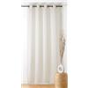 Linder - Tenda con fibbia - Finitura occhielli colore canna fucile - Colore ecru - 140 x 240 cm - 100% poliestere - Collezione Boucline