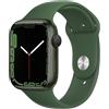 Apple Watch Series 7 Alluminio 45 mm (2021) | GPS | verde | Cinturino Sport Trifoglio