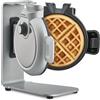 CASO WaffleUp, piastra verticale per waffle belga, per waffle belghe perfette, 5 livelli di doratura selezionabili, rivestimento antiaderente a 2 strati, nessun impasto in eccesso, acciaio