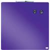 Nobo Mini Lavagna Magnetica Quadrata Montabile su Parete / Frigorifero, per Casa / Ufficio, Pennarello, Magneti e Kit di Montaggio Inclusi, Cancellabile a Secco, Senza Cornice, 360 x 360 mm, Viola