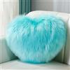 CINY Cuscino in Peluche Cuscino a Forma Di Cuore Soffice Morbido Cuscino Decorativo Lavabile Caldo e Accogliente Decorazione Per La Casa Regalo Per Soggiorno Divano Camera Da Letto 40 x 50 cm blu