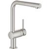 Grohe miscelatore cucina Grohe Minta con doccetta estraibile a 2 getti, finitura supersteel - 30274DC0