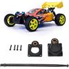 Fyearfly 1/10 Rc Piastra Posteriore Motore, 1/10 Remote Car 16-18 Classe Motore Elettrico Coperchio Posteriore + Set Aste di Avviamento, per Hsp 94122 94188 94166 Illimitato