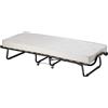 DecHome Brandina Pieghevole Con Materasso Montpellier in Acciaio B.80x190x34 M.80x180 Colore Bianco - HF807081