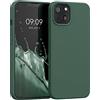 kwmobile Custodia Compatibile con Apple iPhone 13 Cover - Back Case per Smartphone in Silicone TPU - Protezione Gommata - verde muschio