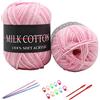 YAMEE Gomitoli di acrilica 6 * 50 g,Filo per uncinetto,Gomitolo cotone per uncinetto,Multicolore filo con sfumatura di Colore con uncinetto e set di filati all'uncinetto