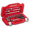 USAG Assortimento in cassetta modulare con bussole esagonali (22 pz) 601 1/2" j22 usa