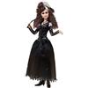 Mattel Harry Potter - Bellatrix Lestrange Bambola da Collezione da 25 cm Circa con Capelli Ricci, Abito Nero, Collana e Bacchetta, Giocattolo per Bambini 6+ Anni, HFJ70