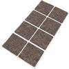 Adsamm® / 8 x feltrini autoadesivi in lana / marrone / 50x50 mm / quadrati / piedini per mobili in feltro naturale extra soft da 3 mm di spessore / pad protettivi per arredi Adsamm® Quality