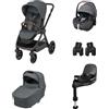 Maxi Cosi Trio Oxford + con Pebble 360 Pro² + Base FamilyFix 360 Pro e Adattatori OMAGGIO- Maxi-Cosi Twillic Graphite