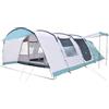 Skandika Hafslo Sleeper Protect Tenda da campeggio a tunnel | 4/5/5XL/6XL persone, impermeabile, telo di fondo cucito, colonna d'acqua 5000 mm e cabina letto scura (6 XL)