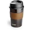 IBILI - Bicchiere a doppia parete Luxe Café, 360 ml, acciaio inossidabile, ermetico, marrone