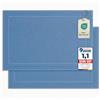 Komfortec - Set di 2 Tappetini da Bagno, Tappetini in Spugna per Doccia, Lavabili, Assorbenti e a Rapida Asciugatura - 800 g/m², 100% Cotone, 50x80 cm, Azzurro