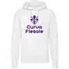 Tipolitografia Ghisleri Felpa Bianca Cappuccio tasconi Viola Fiorentini Curva Fiesole Firenze XL