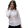 FRATELLIDITALIA Camicia Blusa da Donna Lavoro alberghiero Hotel Cotone Manica Lunga XS Bianco