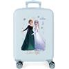 Disney Frozen Seek Courage Valigia da Cabina, 38x55x20 cm, ABS rigido Chiusura a Combinazione Laterale, 34 L, 2.62 kg, 4 doppie ruote, Bagaglio a Mano, Blu
