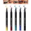 Lestpola 5 Colori Eyeliner Liquido Glitter Metallico, Oro Nero Rosso Verde Blu Glittle Eyeliner, Wateproof & Durata, Altamente Pigmentata Matita Occhi Cosplay Party Trucco Set per Donna-Set A
