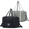 MISWAN 2x Bagaglio a Mano 40x20x25 Ryanair Borsone da Viaggio Pieghevole Borsa a Tracolla Grande Pieghevole Leggero Palestra Valigia a Mano Borsa Sportiva (Verde+Nero)