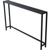 Generisch Tavolo consolle sottile con profondità 15 cm, tavolino alto per divano d'ingresso, corridoio dietro il divano, tavolo per la decorazione del soggiorno (dimensioni: 100 x 15 x 75 cm, colore: nero)