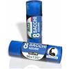 G.M. DISTRIBUZIONE GM 8 Sacchi Azzurri Grandi Resistenti 90x120 cm Plastica HDPE, 130 litri, Sacchetti Differenziata, Sacchi spazzatura, Buste Spazzatura, Sacchi condominiali, 1 Rotoli da 8 Buste Immondizia