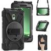 YGoal Case per Galaxy Tab Active 3 / Active 5 8, Cover Kids Protettiva Antiurto Supporto 360° Girevole, Mano Tracolla e Tracolla Custodia per Samsung Galaxy Tab Active 3 T570/T575 8 Pollice, Nero