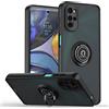 ILING Cover per Motorola Moto G22/Moto E32/Moto E32S, [Protezione Anticaduta di Grado Militare] Traslucida Matte Sensazione di Tocco Ultra Sottile Antiurto Custodia con Anello Supporto (Nero)