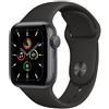 Apple Watch SE Alluminio 40 mm (2020) | WiFi + Cellular | grigio siderale | Cinturino Sport nero M/L