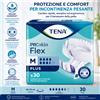 TENA Flex Plus Taglia M Pannoloni a Cintura per Incontinenza Adulti - Assorbenti ad Alta Assorbenza 30 Pezzi