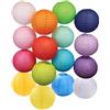 Yhuasia 16 Pezzi Lanterna Rotonda Colorata, Lanterna Carta Decorazione, Pieghevole Lanterne, Paralume Fatto di Carta Dipinta a Mano, Usato per la Pittura e La Decorazione (16 Colori)