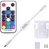 AIBOO Mini telecomando per strisce LED a colori RGB, dimmer RF per nastro LED da 12 V CC, telecomando wireless per luci dimmerabili 3528 5050 sotto armadio