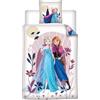 Aymax Parure de lit réversible DSN La Reine des Neiges - Anna et Elsa - 140 cm x 200 cm