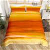 Loussiesd Copripiumino giallo sfumato giallo arancione set di biancheria da letto moderno copripiumino per ragazzi ragazze bambini linee minimaliste Copriletto singolo