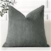 Artscope 1 Pezzi Federe per Cuscini in Velluto a Coste Elegante Copricuscini Decorativo per Domestica Soggiorno Camera da Letto Divano 60x60cm, Grigio Scuro