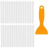 LMOGWL 30 Strisce Antiscivolo per Bagno Doccia con 1 Raschietto in plastica, Adesivo Antiscivolo Autoadesivo, Adesivo Doccia Trasparente Antiscivolo per Bagno Doccia Scale Cucina