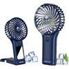 Wastou Ventilatore Portatile, Mini Ventilatore Silenzioso Ricaricabile USB, Piccolo Ventilatore Personale a 4 Velocità con Specchio, Ventilatore da Tavolo a Batteria per Viaggi in Ufficio all'Aperto