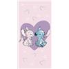 Disney Lilo e Stitch Telo Mare Love, Rosa, 100% Cotone, 70 x 140 cm