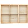 Anktily Caddy in legno incompleto, vetrina con 6 scomparti, organizer per calzini, contenitore per biancheria intima, vassoio espositivo in legno per gioielli, oggetti da collezione