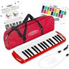 Classic Cantabile FML-32 RD Melodica rossa con 32 tasti (f-c³), libretto 5 canzoni, adesivi, custodia, bocchino e tubo soffiante.