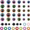 TOAOB THE ONE AND ONLY BABY TOAOB 60 Pezzi Occhi di Sicurezza per Amigurumis Occhietti Colorate in Plastica con Rondelle per Bambole Pupazzi Animali all'Uncinetto Artigianato Fai da Te 22 mm a 30 mm