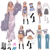 Carreuty 17 vestiti set 1 abito da sera moda set 1 gonne denim 3 maglieria 2 gonne 1 pantaloni 3 accessori collo 1 borsa 5 scarpe per bambole da 11,5 pollici regalo casuale