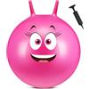 Hestya Palle Tramoggia 65 cm Pallone Gonfiabile per Saltare Pallone Saltellante Palla Gigante Rimbalzante con Pompa Pallone Salto per Bambini Adulti Yoga, Può Contenere Fino a 441 Libbre/ 200 kg, Rosa
