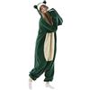 Kitimi Pigiama Adulti Tuta Onesie Donna Uomo Peloso Vestaglia Intero Animali Costume da Pigiama Costumi di Carnevale per Feste e Cosplay Costume Halloween Party Show di Natale Pigiama per Adulti