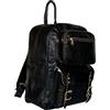 ALASKA EXPORTS Zaino in vera pelle per uomo e donna, borsa multiuso, casual, borsa per computer portatile, borsa a tracolla, zaino universitario, zaino da viaggio, Nero - Stile 4, 17 Inches