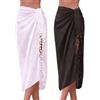Boao 2 Copricostumi Parei da Spiaggia Sarong Lungo per Donna (Nero, Bianco, M)