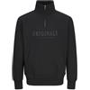 JACK & JONES Jack&Jones Jorfrederiksberg Felpa Quarter Zip SN, Nero, L