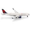 herpa modello aereo Airbus A220-300 - N302DU, Delta Air Lines, miniatura in scala 1:500, pezzo da collezione, senza supporto, metallo