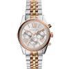 Michael Kors Lexington orologio al quarzo cronografo con cinturino in acciaio inossidabile Argento e tono oro per donna MK5735