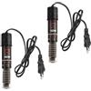 GERUI 2Pcs 50W Mini Riscaldatore per Acquario, Riscaldatore con Termostato per Tartarughiere per Piccoli Acquari per Acqua Salata e Dolce con Cavo di Rete da 99cm (2)