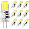 VINBE Lampadine LED G4,3 W, equivalenti a 35 W, lampadine alogene da 12 V AC/DC, 350 lumen, senza sfarfallio, non dimmerabili, attacco G4, bianco (6000 K, 10 pezzi)